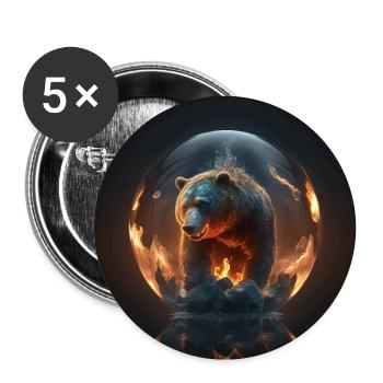 Bearsphere - Bärsphere - Buttons large 2.2''/56 mm (5-pack) - white - Front