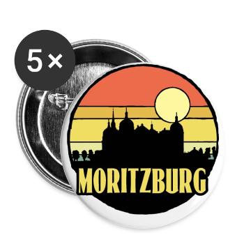 Moritzburg - Buttons groß 56 mm (5er Pack) - Weiß - Vorne