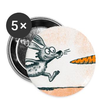 Wilde Karotte - Buttons groß 56 mm (5er Pack) - Weiß - Vorne