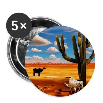 Prairie landscape - Buttons large 2.2''/56 mm (5-pack) - white - Front