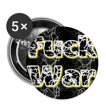 Fuck War - Against War - Illustration - Buttons large 2.2''/56 mm (5-pack) - white - Front