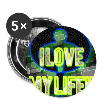 I Love my Life!! - Abbild - 2023 - Buttons groß 56 mm (5er Pack) - Weiß - Vorne