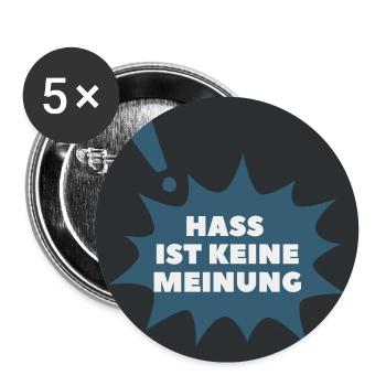Hass ist keine Meinung Sprechlase BP 2 - Buttons groß 56 mm (5er Pack) - Weiß - Vorne