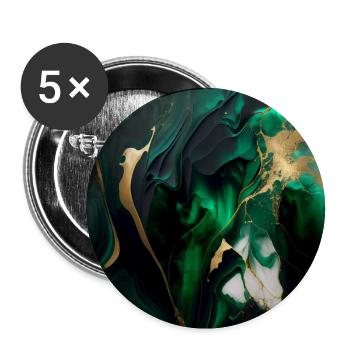 Modern Emerald Green Marble - Buttons large 2.2''/56 mm (5-pack) - white - Front
