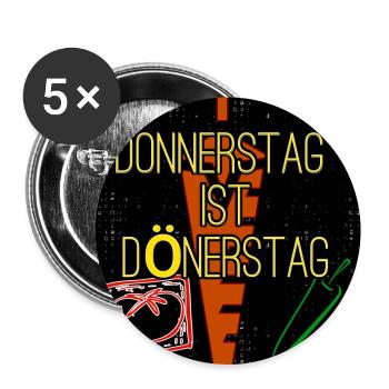 Donnerstag ist... - Shop WoW - Buttons groß 56 mm (5er Pack) - Weiß - Vorne