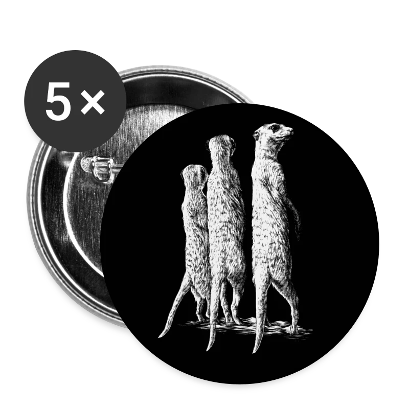 Erdm&auml;nnchen - Buttons gro&szlig; 56 mm (5er Pack)