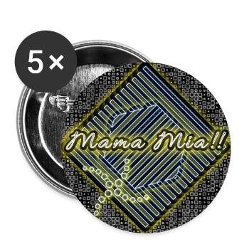 Mama Mia!! - Shop WoW - 2023 - Buttons groß 56 mm (5er Pack) - Weiß - Vorne