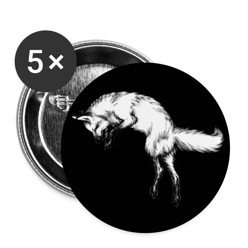 Fuchs, Rotfuchs - Buttons gro&szlig; 56 mm (5er Pack)