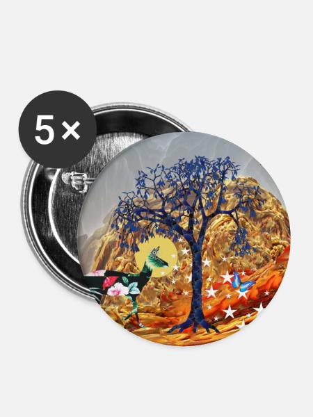 Magical Tree - Buttons large 2.2''/56 mm (5-pack) - white