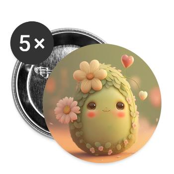 Avocat - Lot de 5 grands badges (56 mm) - blanc - Devant