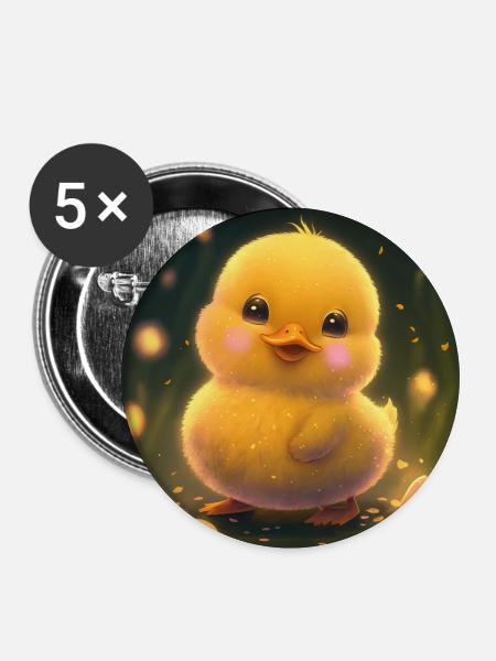 Duckling - Buttons large 2.2''/56 mm (5-pack) - white