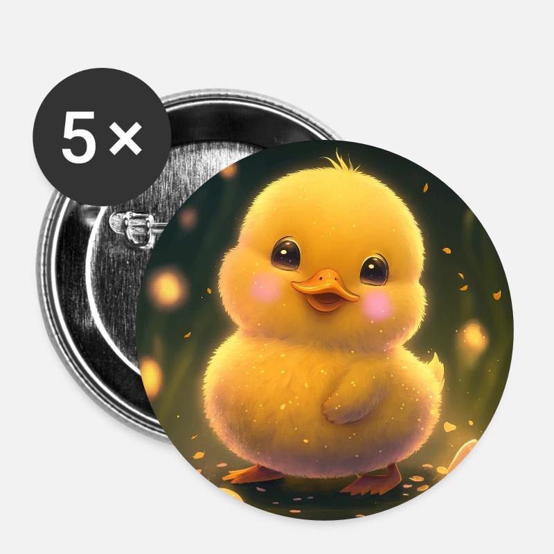 Duckling - Buttons large 2.2''/56 mm (5-pack) - white