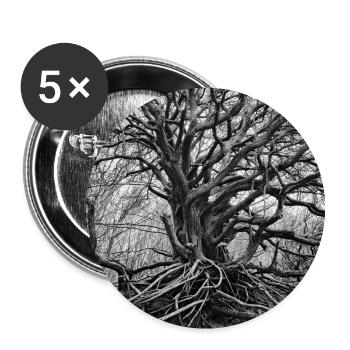 Yggdrasil - Lot de 5 grands badges (56 mm) - blanc - Devant