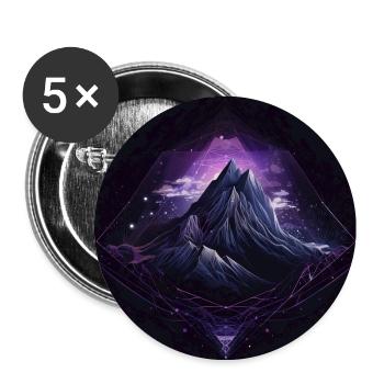 Berg - Buttons groß 56 mm (5er Pack) - Weiß - Vorne