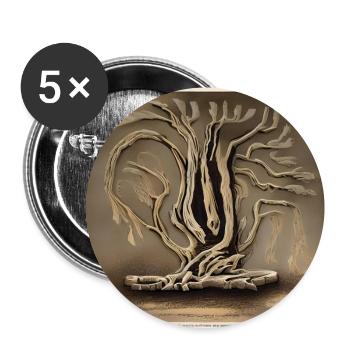 last day of old tree before being cut down - Buttons large 2.2''/56 mm (5-pack) - white - Front