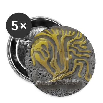 Baum, der auf einem Mond wächst - Buttons groß 56 mm (5er Pack) - Weiß - Vorne