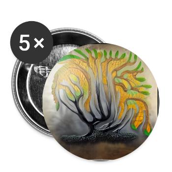 Starker alter Baum stirbt ab - Buttons groß 56 mm (5er Pack) - Weiß - Vorne