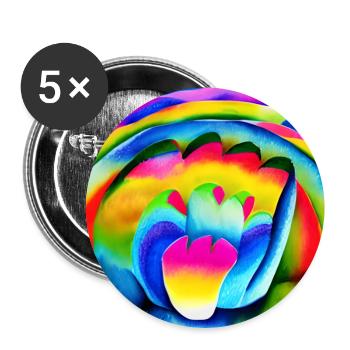 Arc-en-ciel à Pâques - Lot de 5 grands badges (56 mm) - blanc - Devant