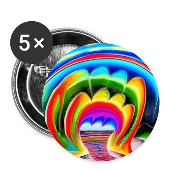 rainbow for artists - Buttons large 2.2''/56 mm (5-pack) - white - Front