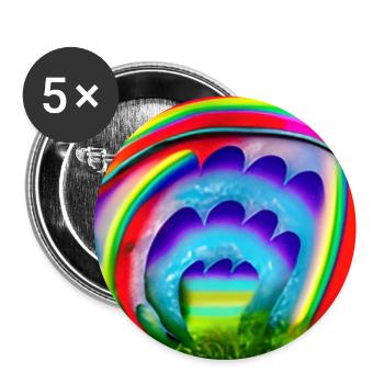 Bel arc-en-ciel - Lot de 5 grands badges (56 mm) - blanc - Devant