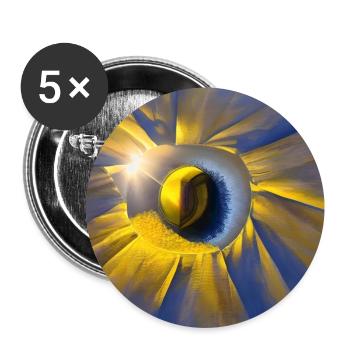 Die Ukraine wartet auf Frieden - Buttons groß 56 mm (5er Pack) - Weiß - Vorne
