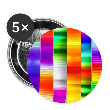mix of crazy vertical colours - Buttons large 2.2''/56 mm (5-pack) - white - Front