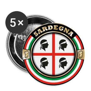 Sardinia emblem - Buttons large 2.2''/56 mm (5-pack) - white - Front