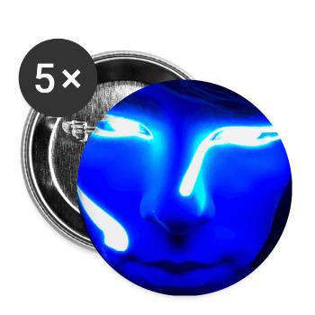 Neonlight - Boy - MLM - Pride LGBTQ+ CSD GAY - Buttons groß 56 mm (5er Pack) - Weiß - Vorne