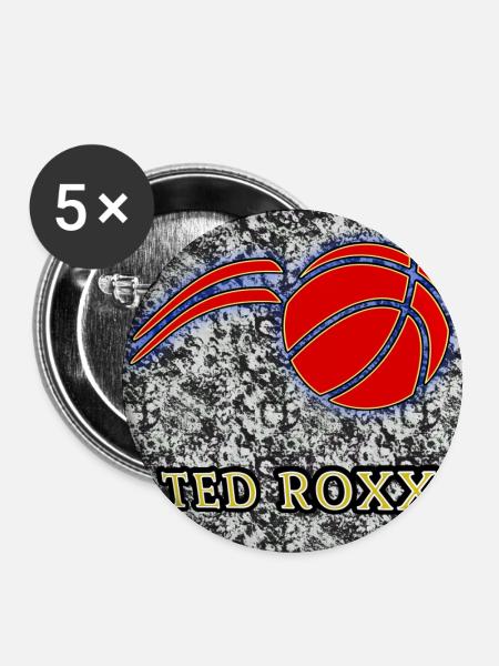 TED ROXX - Club WoW - Buttons large 2.2''/56 mm (5-pack) - white