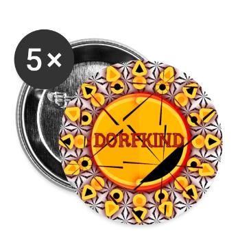 DORFKIND - Club WoW - Buttons groß 56 mm (5er Pack) - Weiß - Vorne