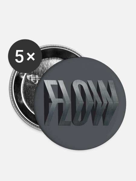 Flow - Buttons groß 56 mm (5er Pack) - Weiß