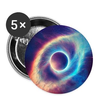 Das Auge am Himmel - Buttons groß 56 mm (5er Pack) - Weiß - Vorne