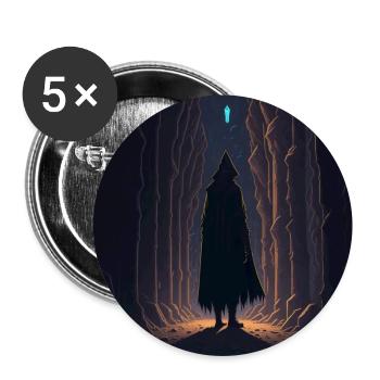 A mysterious character - Buttons groß 56 mm (5er Pack) - Weiß - Vorne
