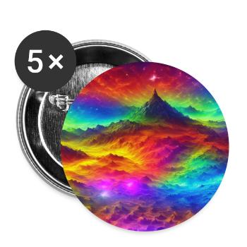 A technicolor planet - Buttons groß 56 mm (5er Pack) - Weiß - Vorne