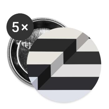 Level Minimalism Black & White - Buttons large 2.2''/56 mm (5-pack) - white - Front
