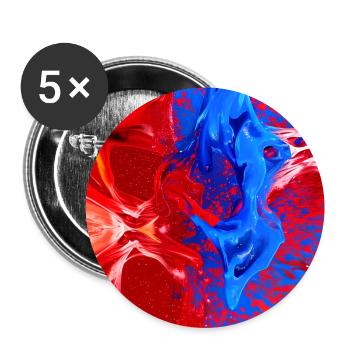 KI Kunstwerk - Buttons groß 56 mm (5er Pack) - Weiß - Vorne