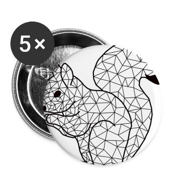 Squirrell GeomeTRIX - Buttons groß 56 mm (5er Pack) - Weiß - Vorne
