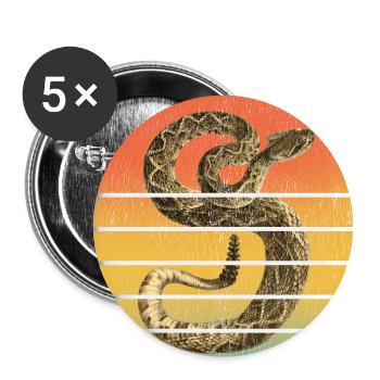 Diamond rattlesnake Crotalus Adamanteus - Buttons large 2.2''/56 mm (5-pack) - white - Front