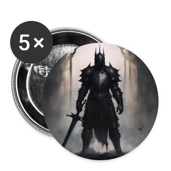 Black Knight - Buttons groß 56 mm (5er Pack) - Weiß - Vorne