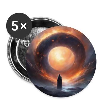 Man in Space - Buttons groß 56 mm (5er Pack) - Weiß - Vorne