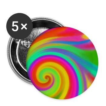 regenbogenwirbel - Buttons groß 56 mm (5er Pack) - Weiß - Vorne