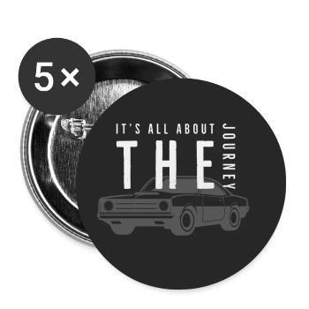 It's all about the Journey - Buttons large 2.2''/56 mm (5-pack) - white - Front