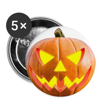 Halloween Pumpkin - Pumpkin Lantern - Buttons large 2.2''/56 mm (5-pack) - white - Front
