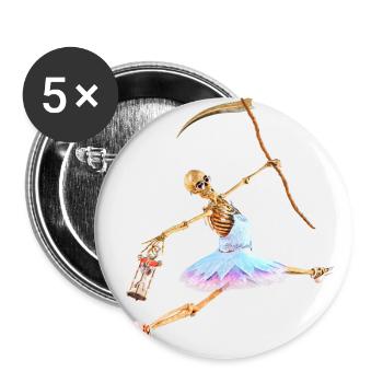 Das außergewöhnliche Hobby des Sensenmannes - Buttons groß 56 mm (5er Pack) - Weiß - Vorne