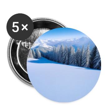 Winterwunder - Buttons groß 56 mm (5er Pack) - Weiß - Vorne