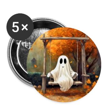 Autumn swings - Buttons large 2.2''/56 mm (5-pack) - white - Front