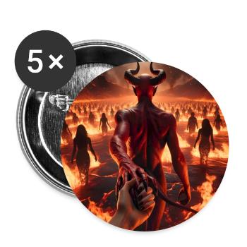 Folge mir in den Abgrund - Infernal Devil's Pact #11 - Buttons groß 56 mm (5er Pack) - Weiß - Vorne