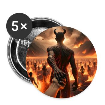 Follow Me to the Abyss - Infernal Devil's Pact #03 - Buttons large 2.2''/56 mm (5-pack) - white - Front