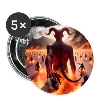 Follow Me to the Abyss - Infernal Devil's Pact #10 - Buttons large 2.2''/56 mm (5-pack) - white - Front