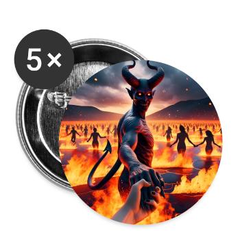 Follow Me to the Abyss - Infernal Devil's Pact #05 - Buttons large 2.2''/56 mm (5-pack) - white - Front
